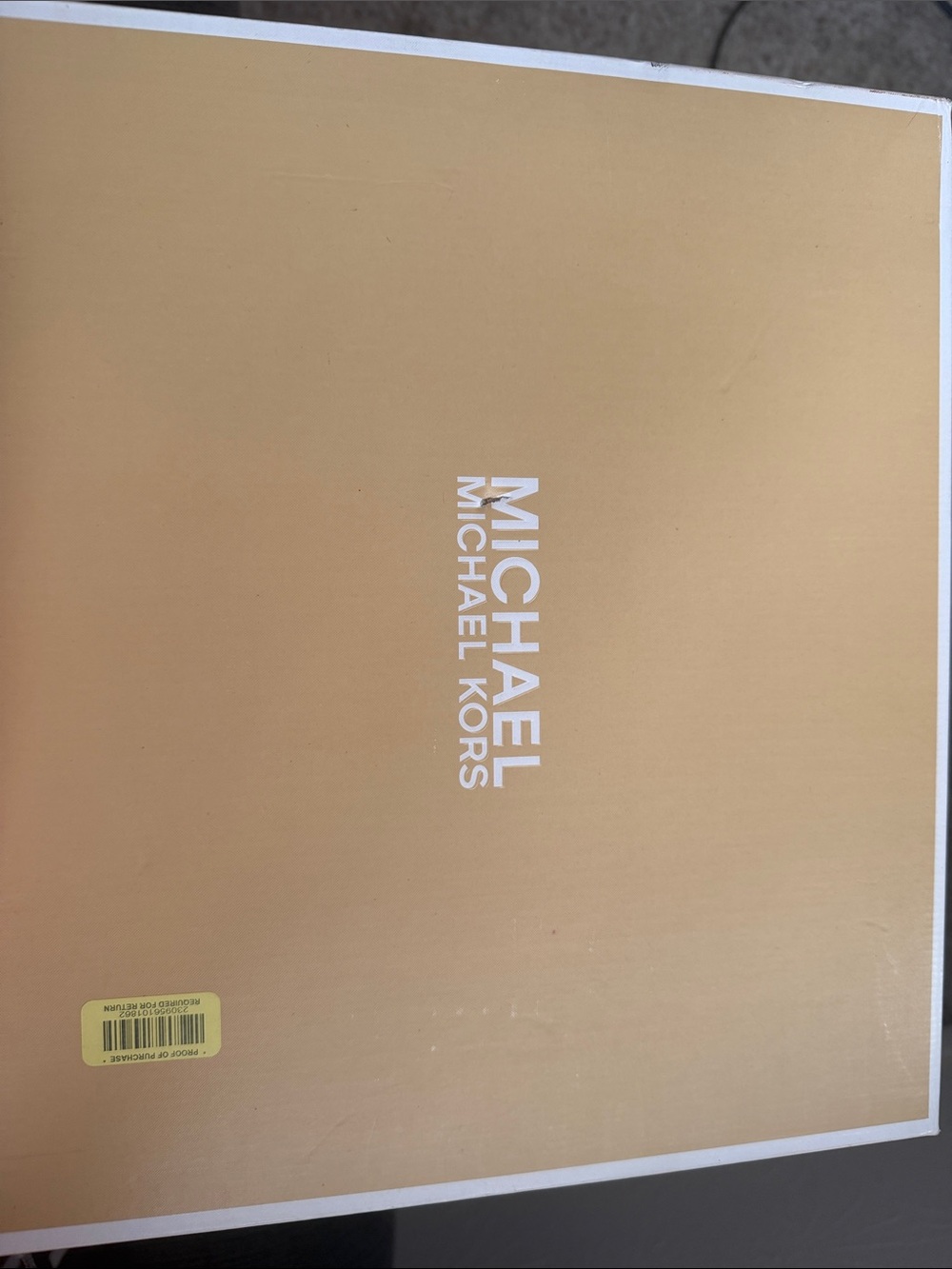 Michael Kors Metallic Gold Decorative Box with White Logo